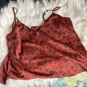 a new day Red Leopard Print Cami Top